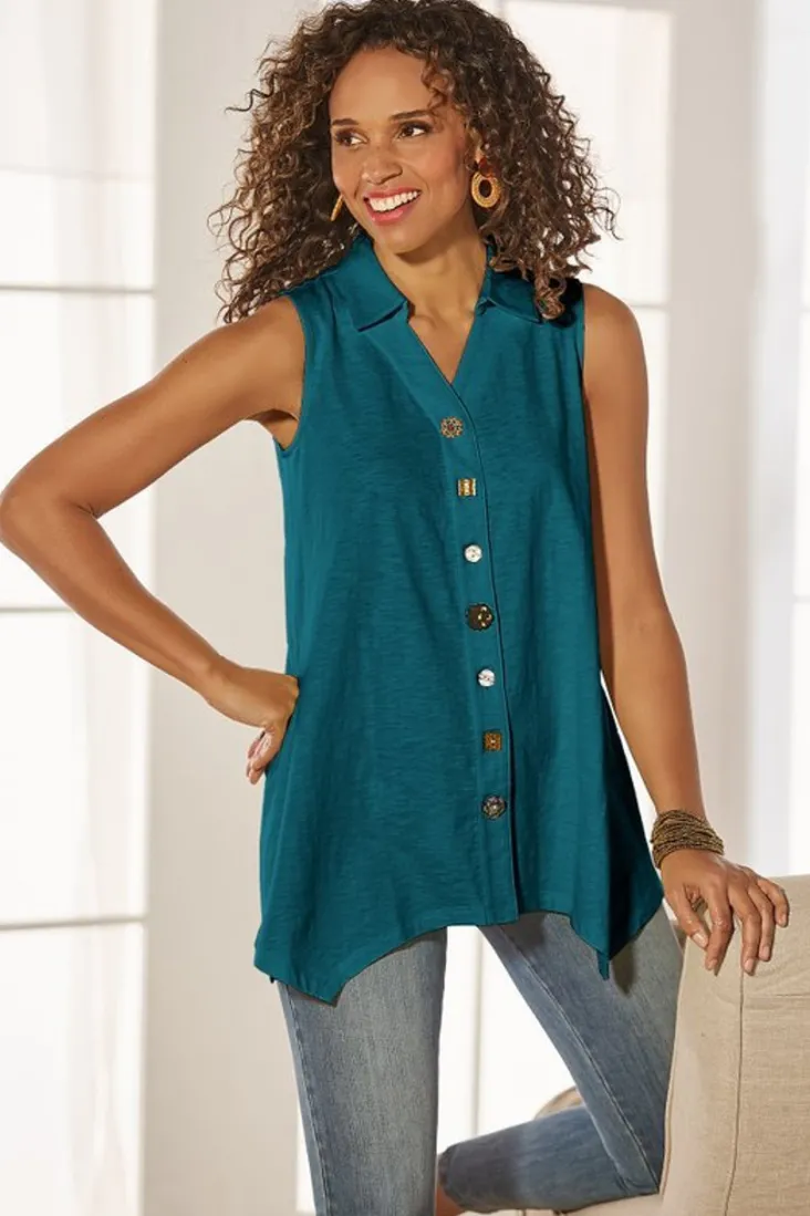 danielle_button_tank_86.webp Discount Soft Surroundings Danielle Button Tank
