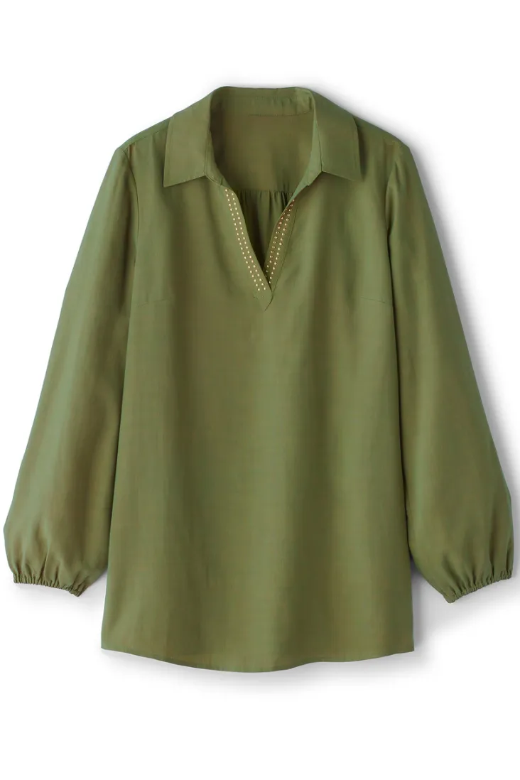 Cheap Soft Surroundings Delaine Tencel™ Tunic LodenGreen