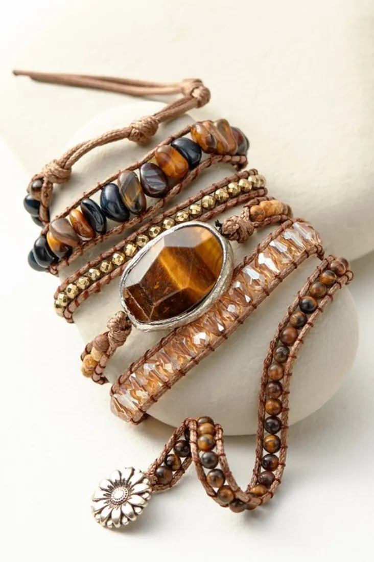 Shop Soft Surroundings Della Wrap Bracelet Tiger'SEye