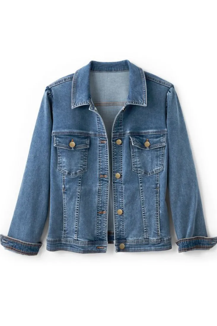 Sale Soft Surroundings Diana Shapely Denim Jacket