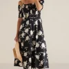 Flash Sale Soft Surroundings Divani Dress BlackWhiteFloral