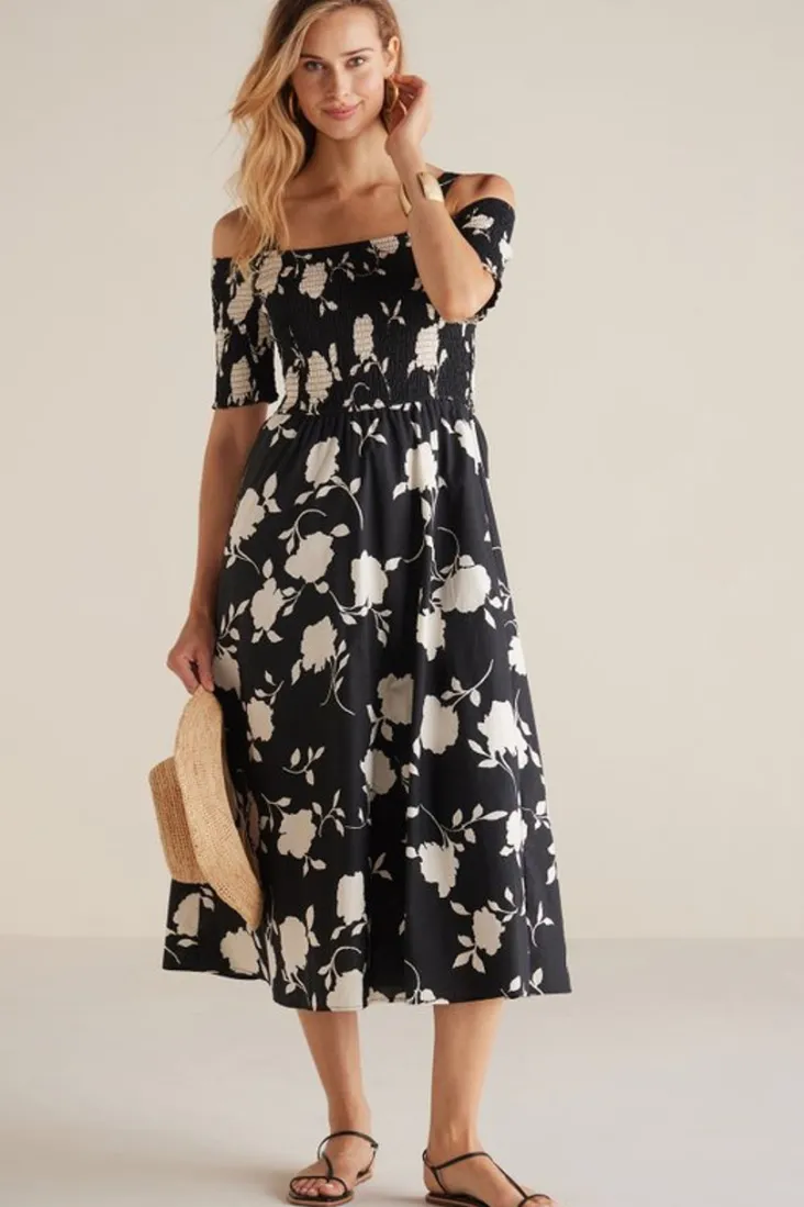 divani_dress_0.webp Flash Sale Soft Surroundings Divani Dress BlackWhiteFloral