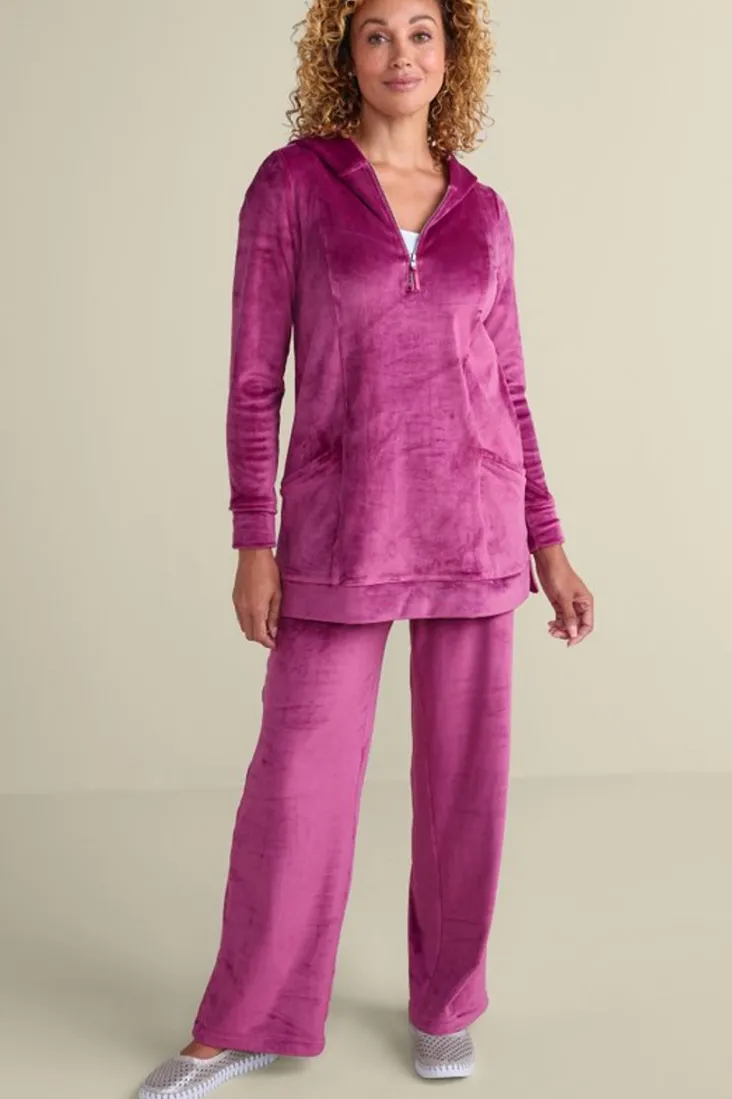 Online Soft Surroundings Dixie Velour Wide Leg Pants Boysenberry