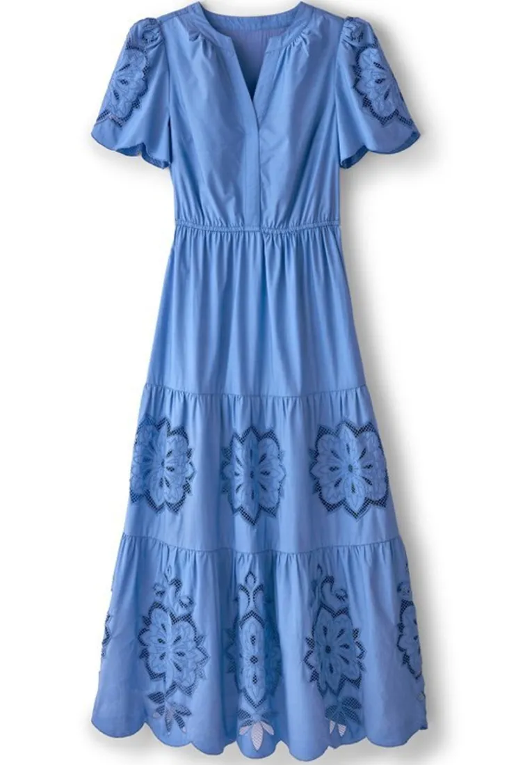 Cheap Soft Surroundings Dorothy Maxi Dress BlueBonnet