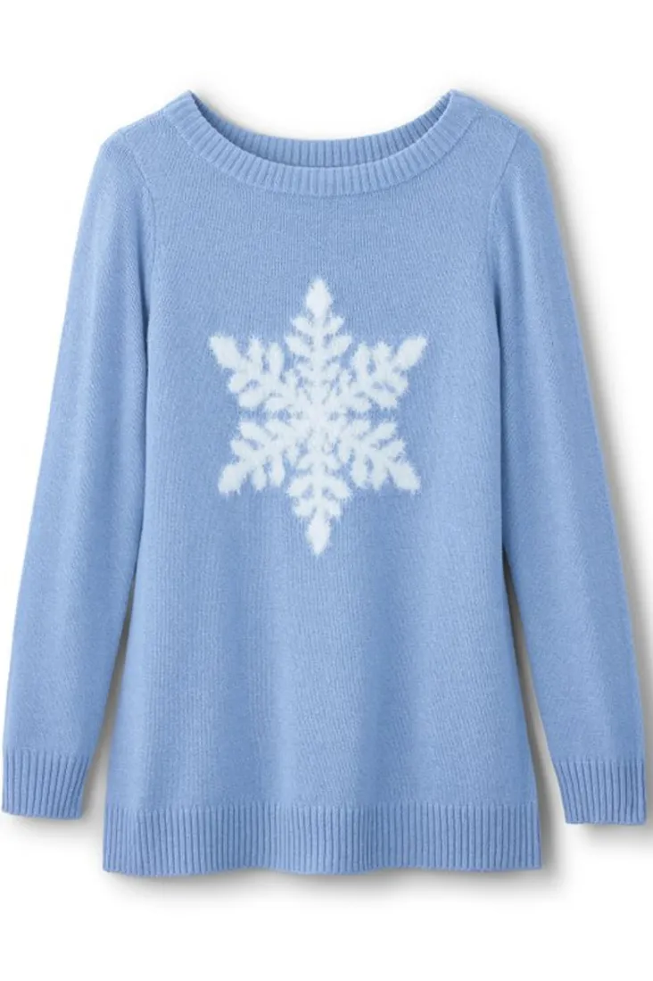 Sale Soft Surroundings Draya Eyelash Sweater Snowflake