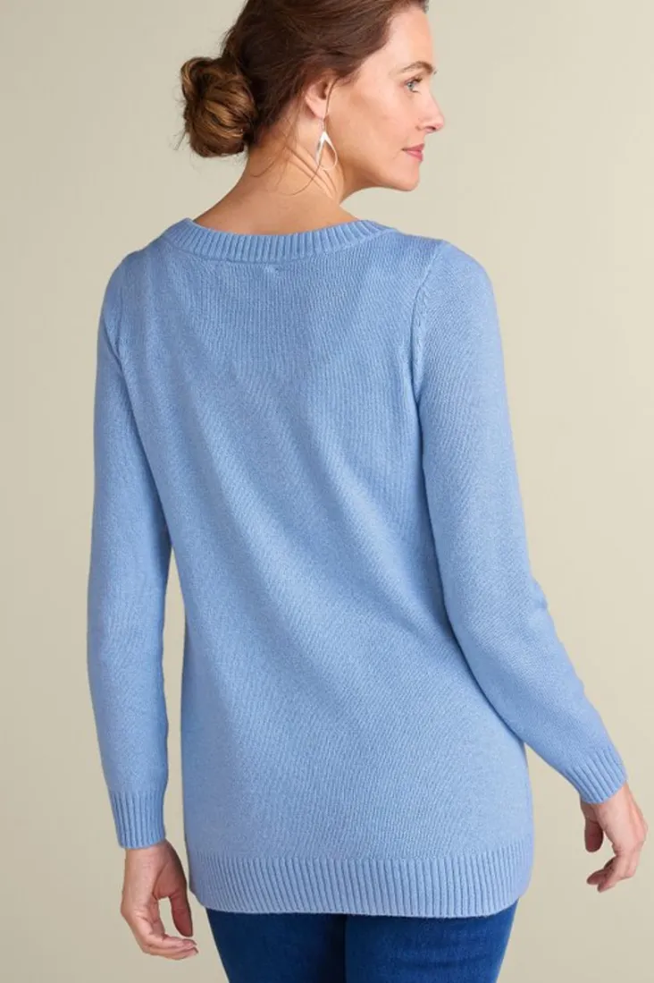 draya_eyelash_snowflake_sweater_2.webp Sale Soft Surroundings Draya Eyelash Sweater Snowflake