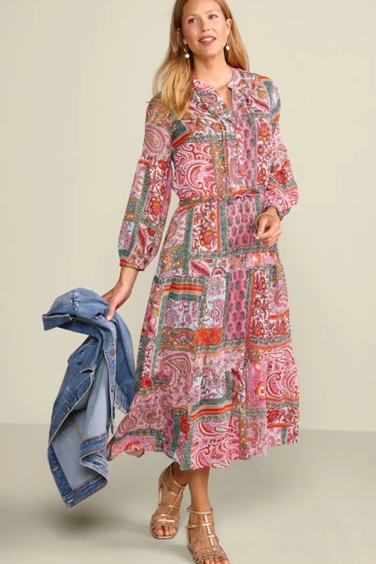drea_midi_dress_6.webp Discount Soft Surroundings Drea Midi Dress MultiPatchwork