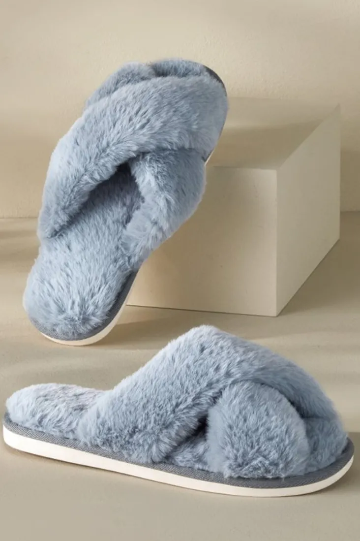 dreama_faux_fur_cross_band_slippers_5.webp Best Sale Soft Surroundings Dreama Faux Fur Cross Band Slippers
