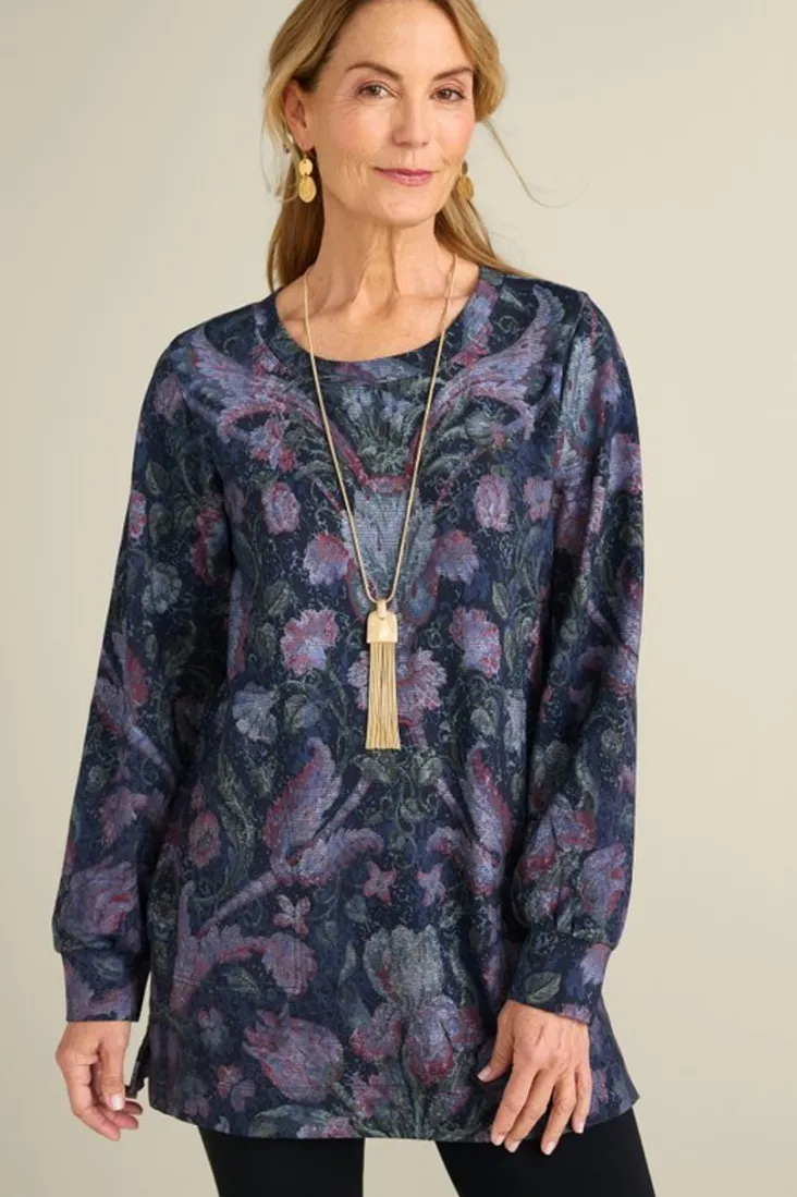 Sale Soft Surroundings Edith French Terry Tunic