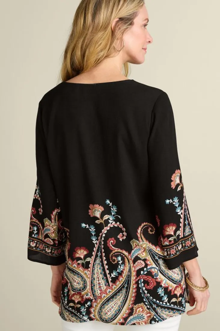 elma__sleeve_tunic_3.webp Best Sale Soft Surroundings Elma 3/4 Sleeve Tunic CascadingBrder