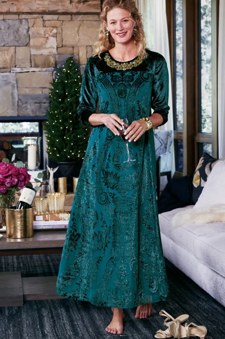 emaline_velvet_burnout_maxi_dress_4.webp Discount Soft Surroundings Emaline Velvet Burnout Maxi Dress JuneBug