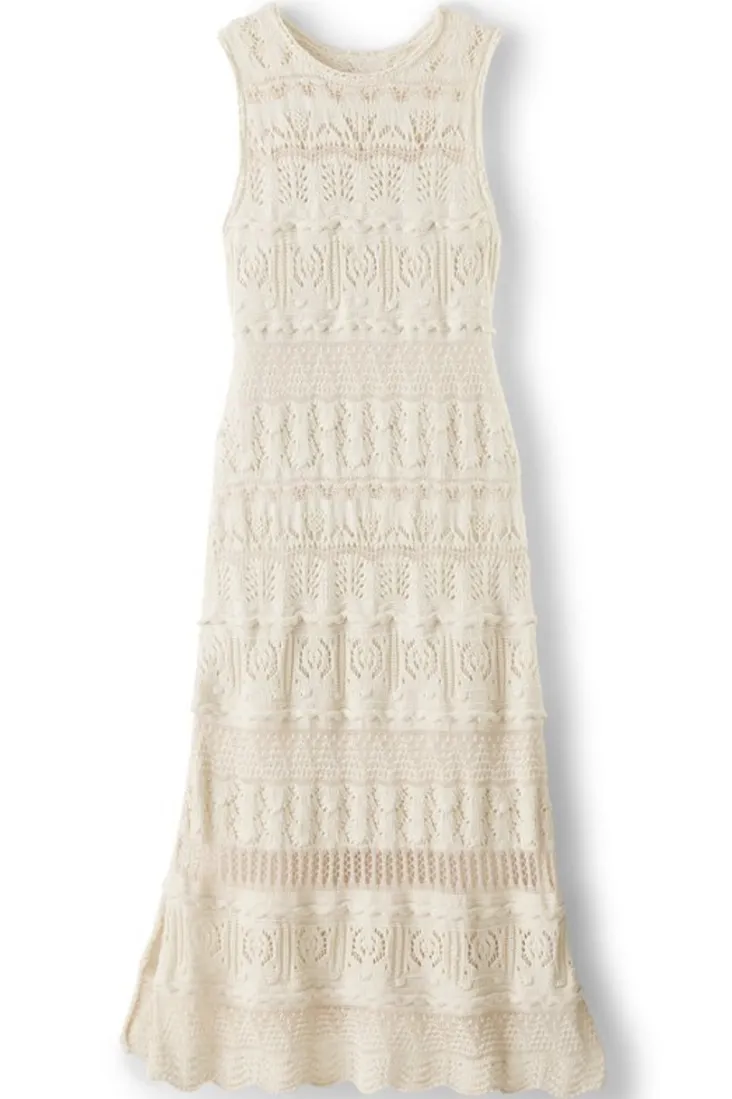 Flash Sale Soft Surroundings Erica Crochet Midi Dress AntiqueWhite