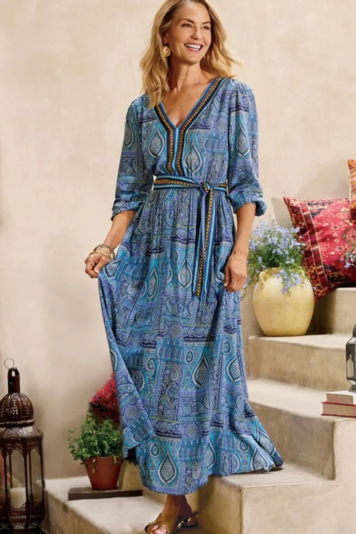 eugenie_maxi_dress_5.webp Shop Soft Surroundings Eugenie Maxi Dress AzoresScarf