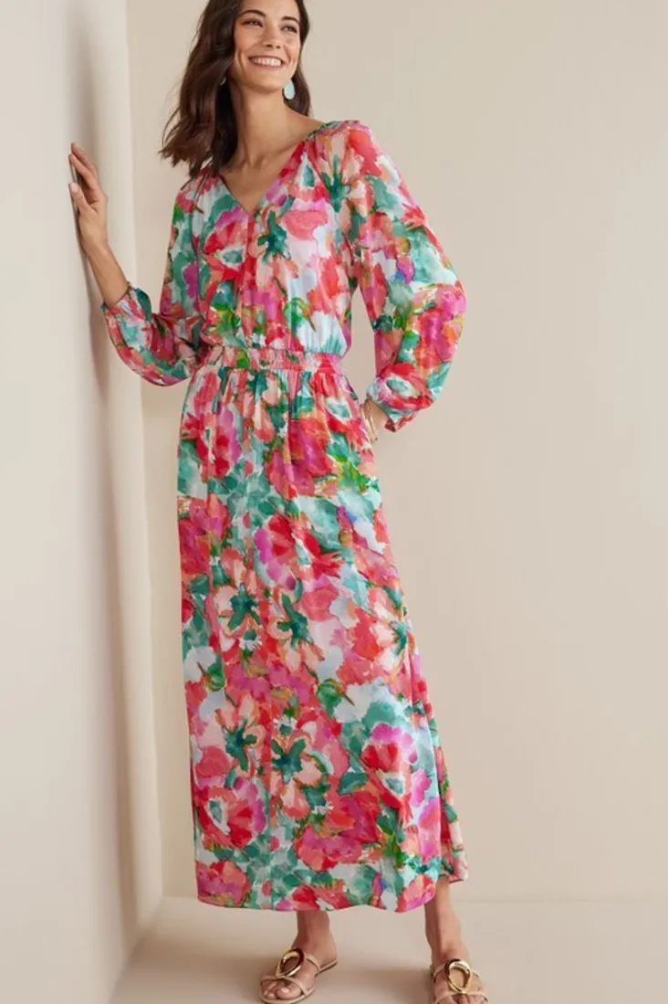 evalina_maxi_dress_2.webp Online Soft Surroundings Evalina Maxi Dress TropicalFloral