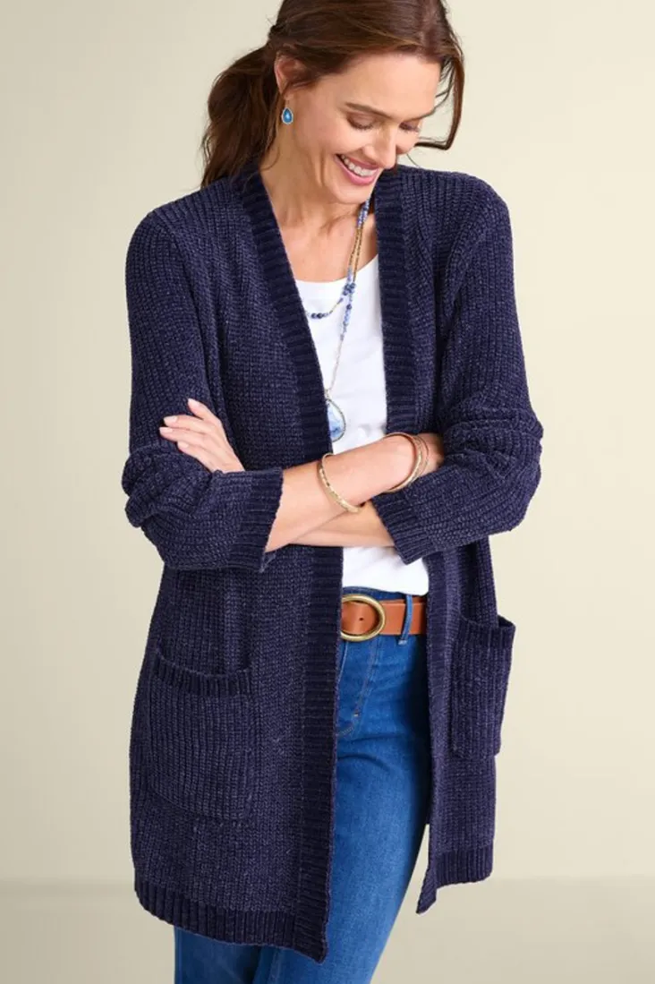 Best Sale Soft Surroundings Faith Chenille Cardigan
