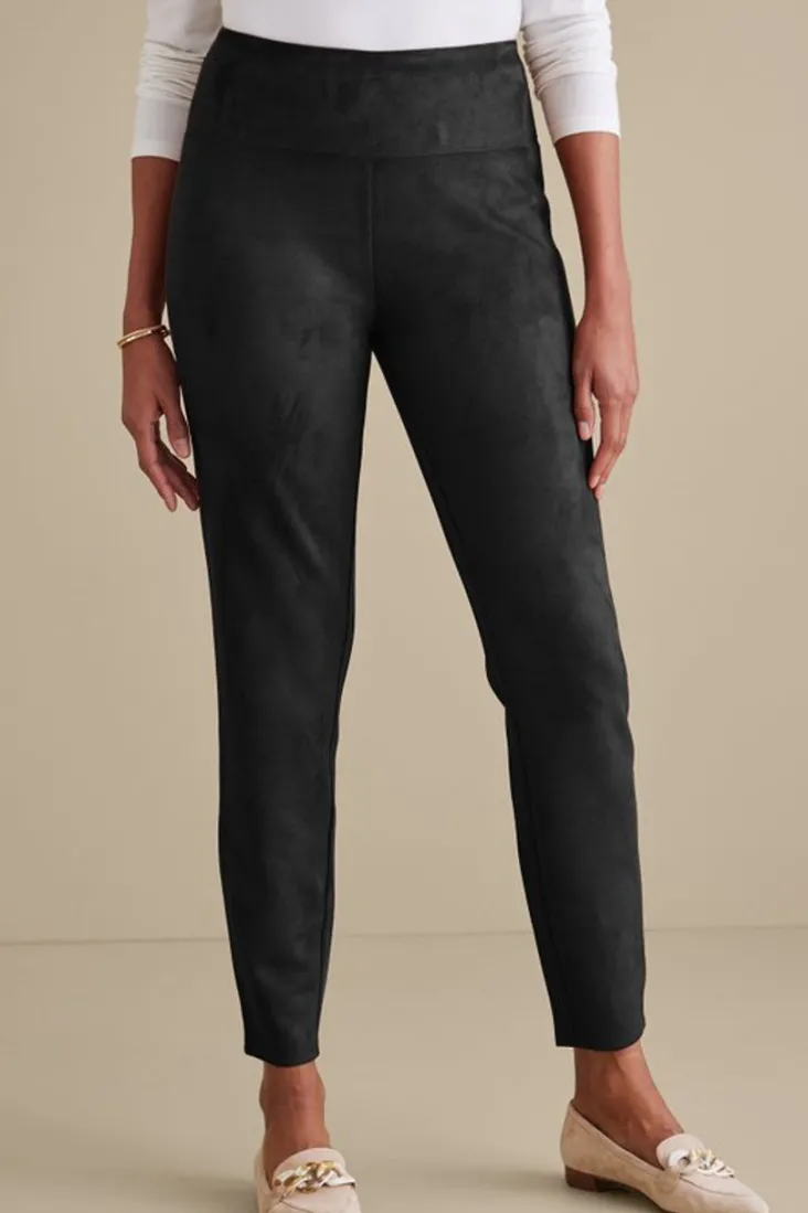 Best Sale Soft Surroundings Faux Suede Pull-On Leggings