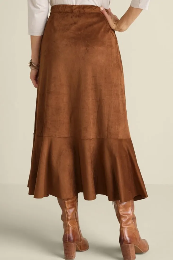 faux_suede_skirt_2.webp Cheap Soft Surroundings Faux Suede Skirt Saddle