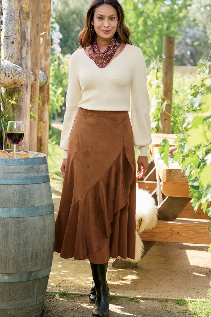 faux_suede_skirt_3.webp Cheap Soft Surroundings Faux Suede Skirt Saddle