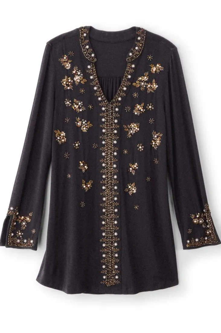 Shop Soft Surroundings Festa Tunic Black
