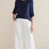 New Soft Surroundings Fina French Terry Crop Pants Navy