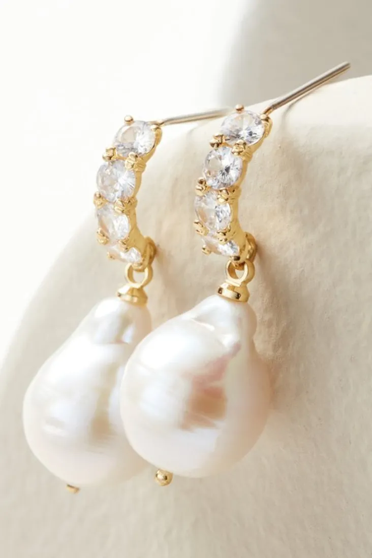 Online Soft Surroundings Genevieve Dangle Earrings Ivory/Gold
