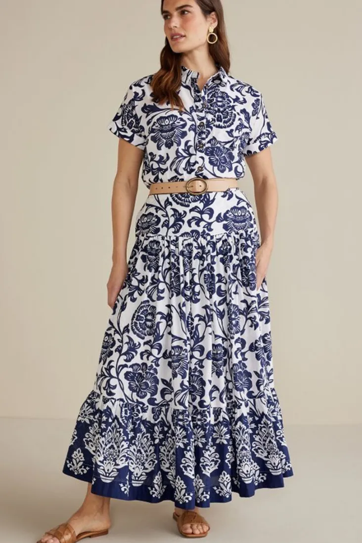 Discount Soft Surroundings Gia Maxi Skirt FijiFloral