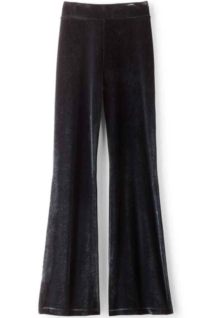 Best Sale Soft Surroundings Gianna Velvet Bootcut Pants Black