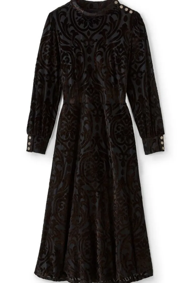 hadley_velvet_dress_1.webp New Soft Surroundings Hadley Velvet Dress BlackAbstract