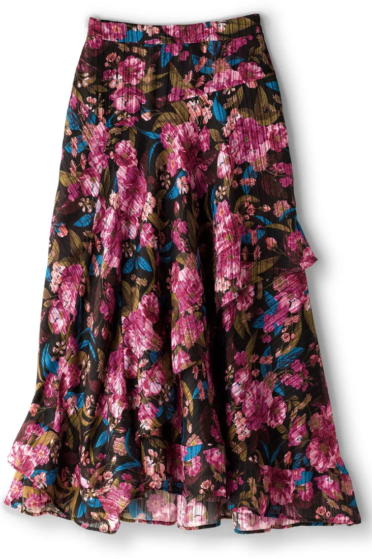Fashion Soft Surroundings Hannie Midi Skirt SolsticeFloral