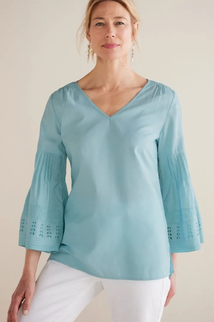 Shop Soft Surroundings Heloise Eyelet Sleeve Tunic