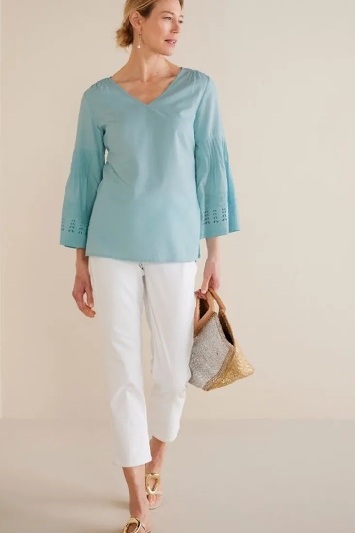 heloise_eyelet_sleeve_tunic_2.webp Shop Soft Surroundings Heloise Eyelet Sleeve Tunic