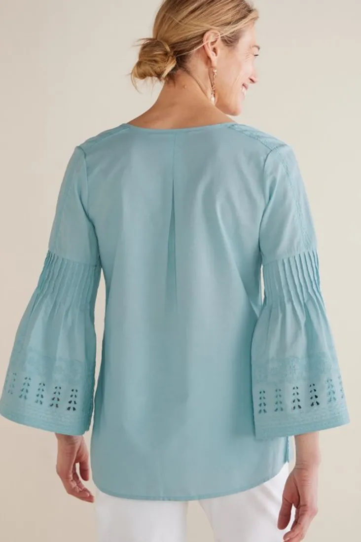 heloise_eyelet_sleeve_tunic_3.webp Shop Soft Surroundings Heloise Eyelet Sleeve Tunic