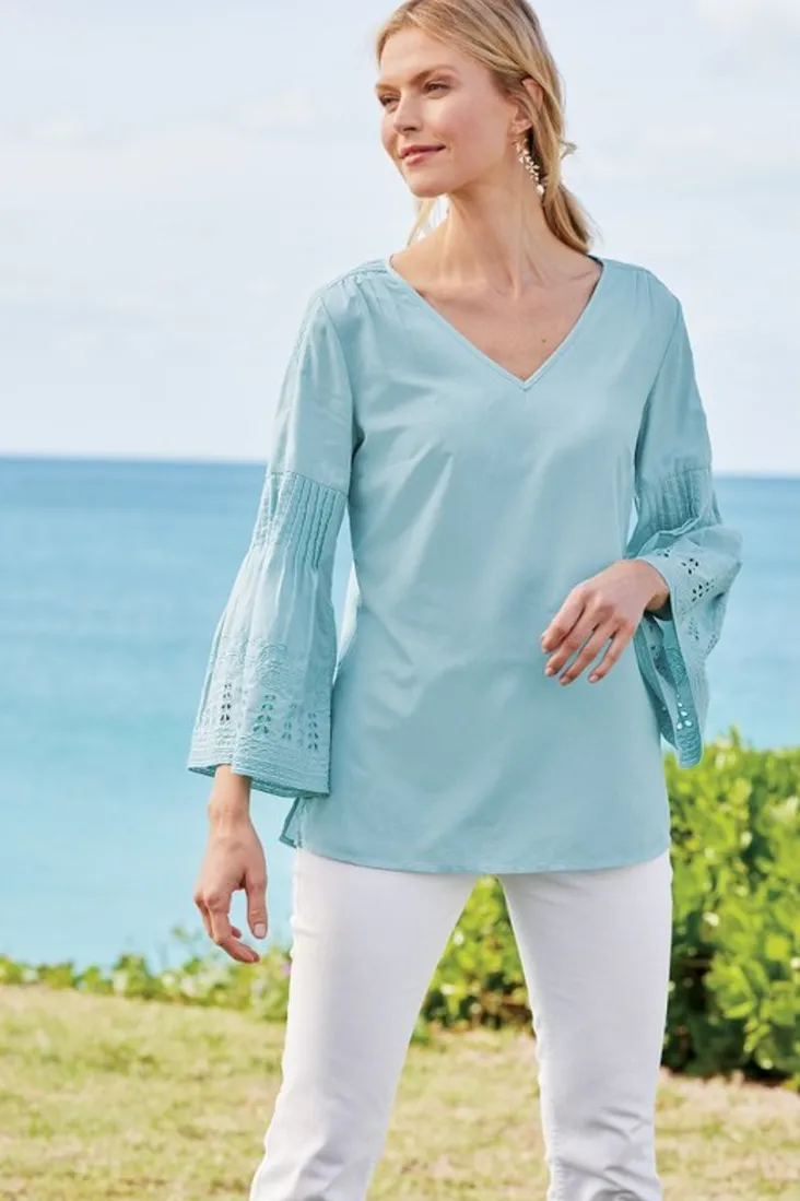 heloise_eyelet_sleeve_tunic_4.webp Shop Soft Surroundings Heloise Eyelet Sleeve Tunic
