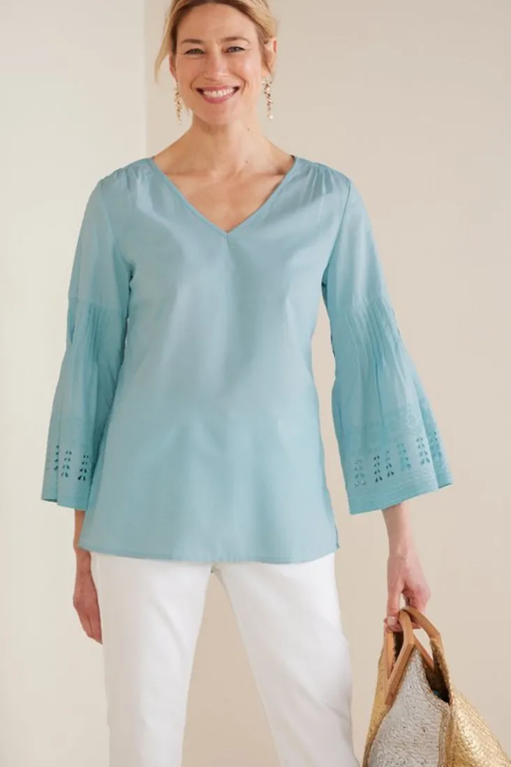 heloise_eyelet_sleeve_tunic_6.webp Shop Soft Surroundings Heloise Eyelet Sleeve Tunic