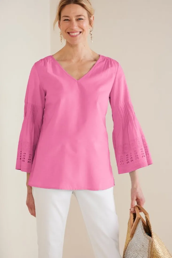 heloise_eyelet_sleeve_tunic_7.webp Shop Soft Surroundings Heloise Eyelet Sleeve Tunic