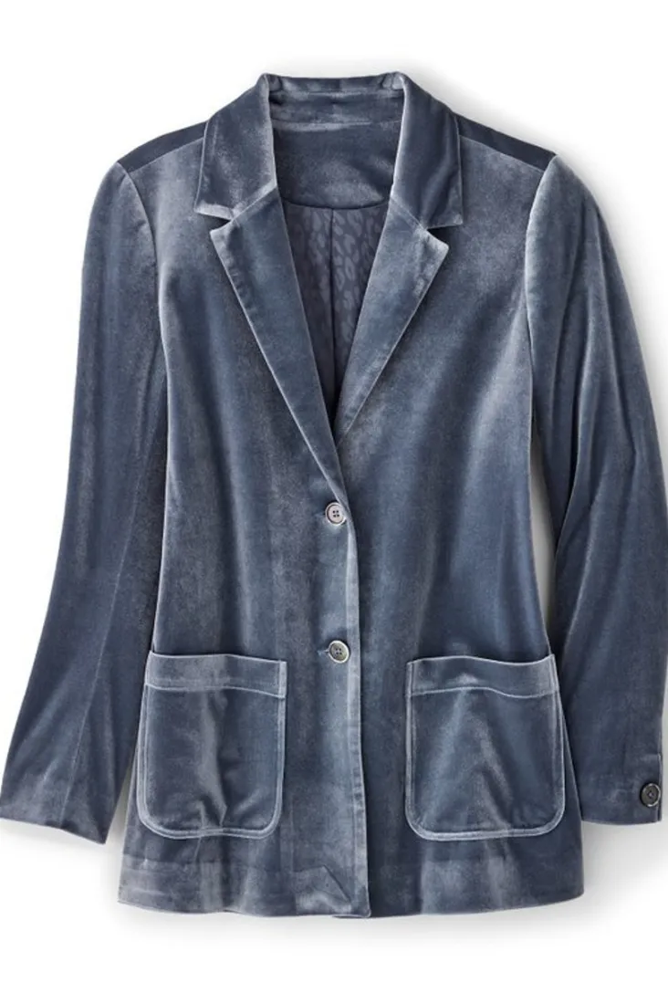 Hot Soft Surroundings Holly Velvet Blazer