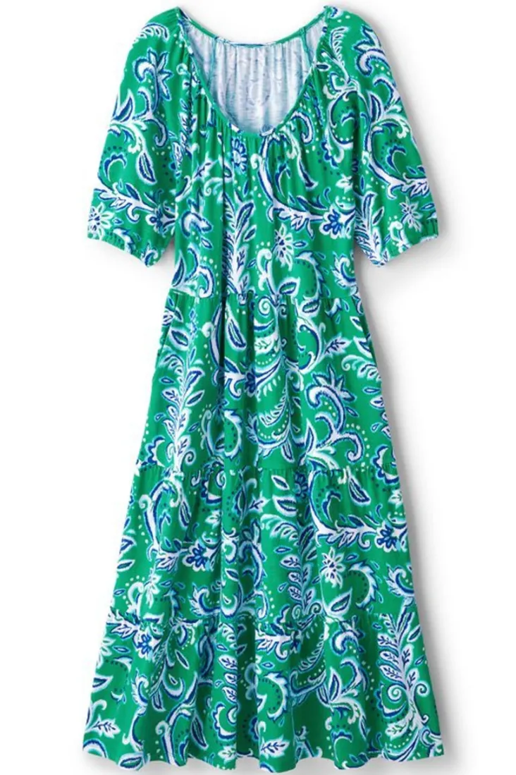 ilana_midi_dress_1.webp Cheap Soft Surroundings Ilana Midi Dress GreenLeafIkat