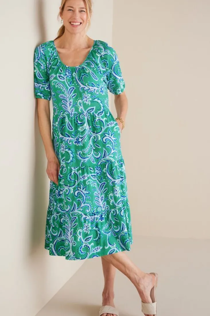 ilana_midi_dress_2.webp Cheap Soft Surroundings Ilana Midi Dress GreenLeafIkat