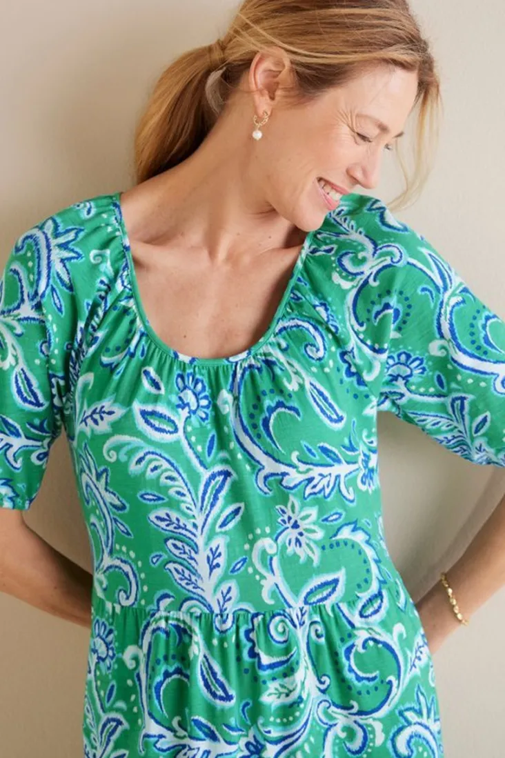 ilana_midi_dress_6.webp Cheap Soft Surroundings Ilana Midi Dress GreenLeafIkat