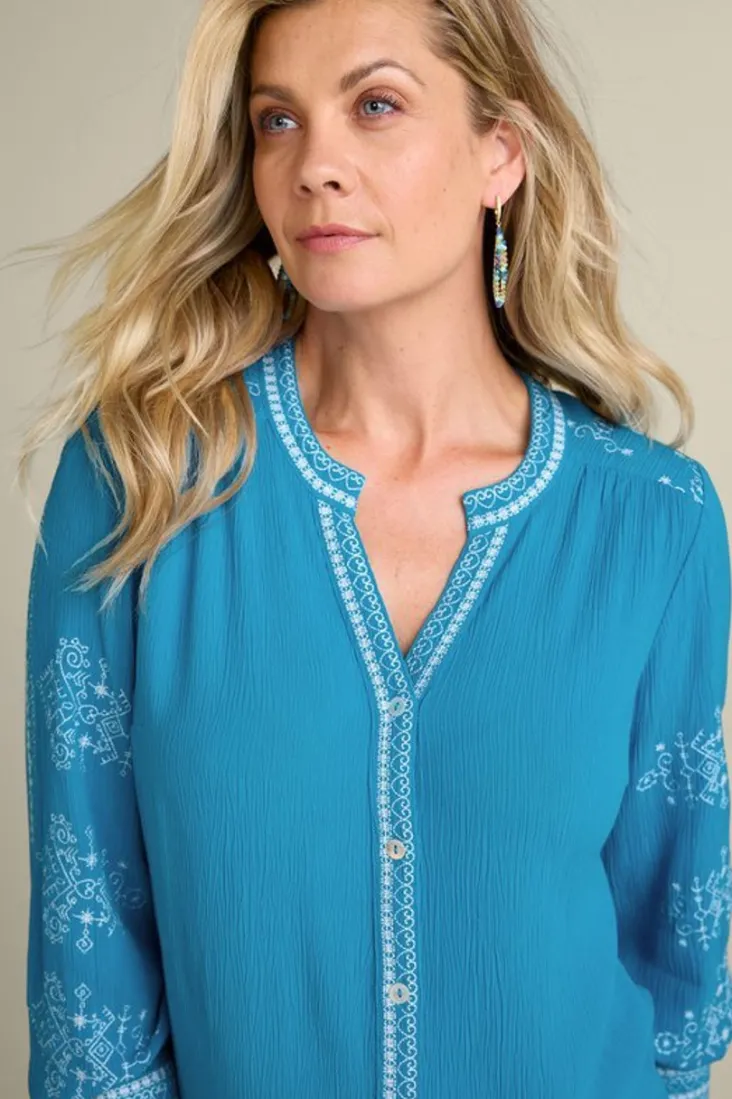 imane_gauze_tunic_5.webp Sale Soft Surroundings Imane Gauze Tunic BlueDanube