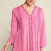 Shop Soft Surroundings Ingrid Embroidered Tunic AzaleaPink