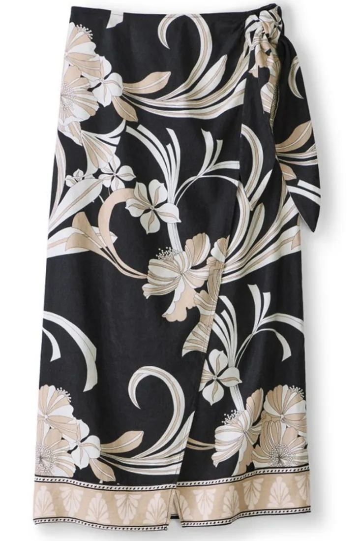 isla_stretch_linen_midi_skirt_1.webp Online Soft Surroundings Isla Stretch Linen Midi Skirt GoldenBotanicals