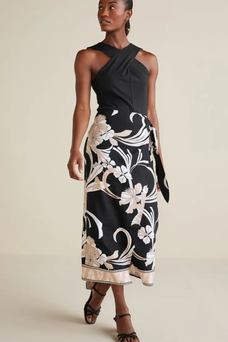 isla_stretch_linen_midi_skirt_2.webp Online Soft Surroundings Isla Stretch Linen Midi Skirt GoldenBotanicals