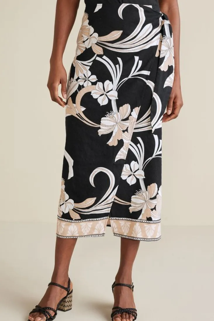 isla_stretch_linen_midi_skirt_3.webp Online Soft Surroundings Isla Stretch Linen Midi Skirt GoldenBotanicals