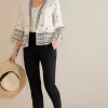 New Soft Surroundings Isla Stretch Linen Slim Leg Pants Black