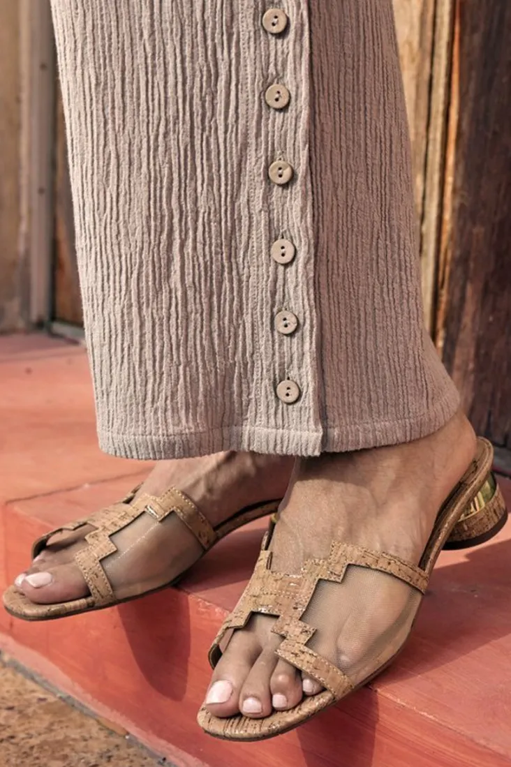 j_renee_amorra_mesh_slide_4.webp Best Sale Soft Surroundings J. Renee Amorra Mesh Slide Cork/Gold