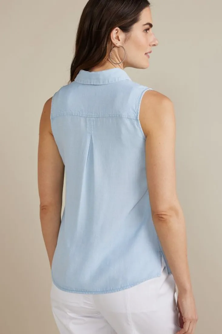 jennifer_tencel_tank_3.webp New Soft Surroundings Jennifer Tencel™ Tank LightChambray