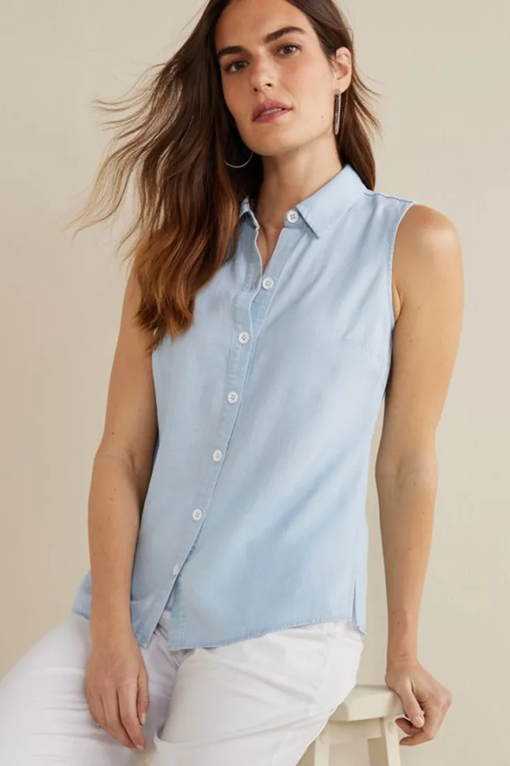 jennifer_tencel_tank_6.webp New Soft Surroundings Jennifer Tencel™ Tank LightChambray