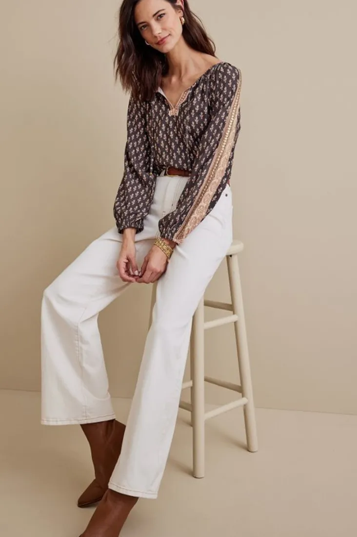 jolene_blouse_3.webp Sale Soft Surroundings Jolene Blouse NeutralGeo
