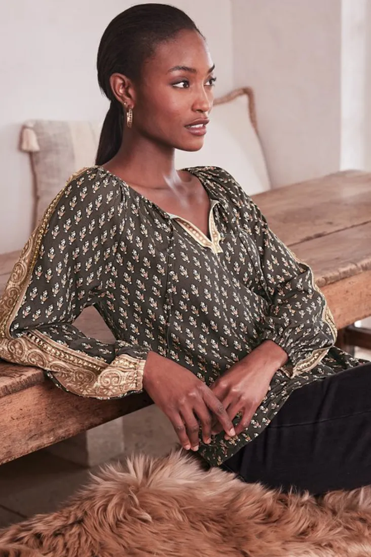 jolene_blouse_4.webp Sale Soft Surroundings Jolene Blouse NeutralGeo